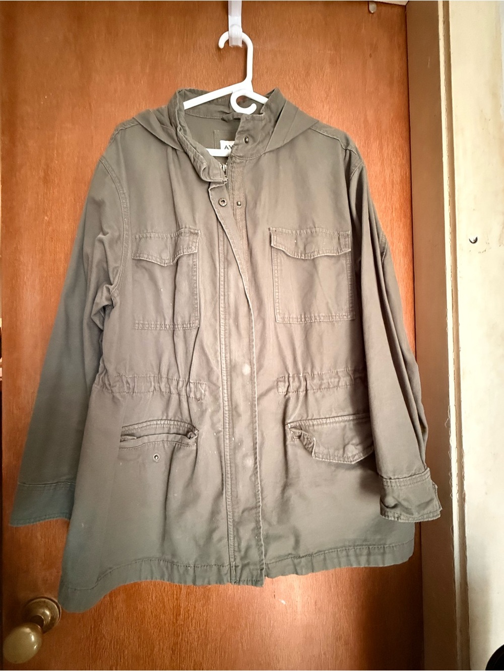 Ava & Viv Olive Utility Hooded Jacket